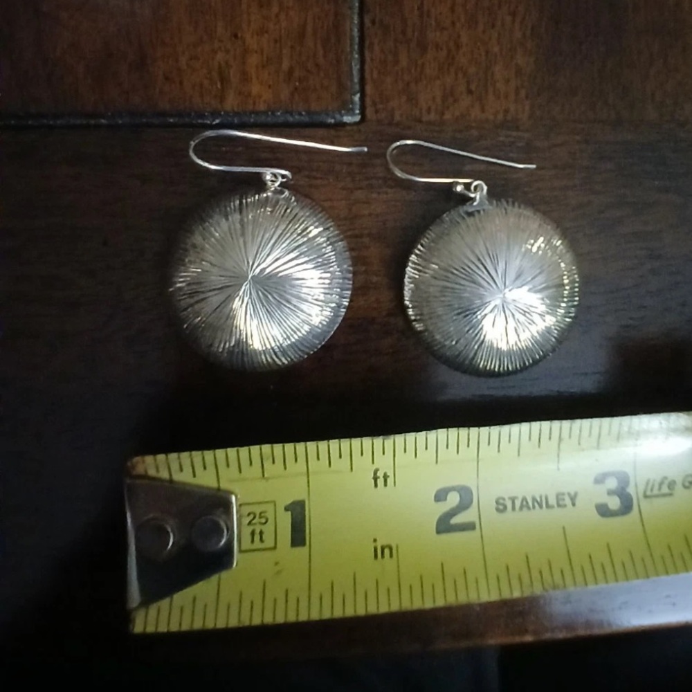 Simple 925 Solid Sterling Silver Circle Earring J… - image 1